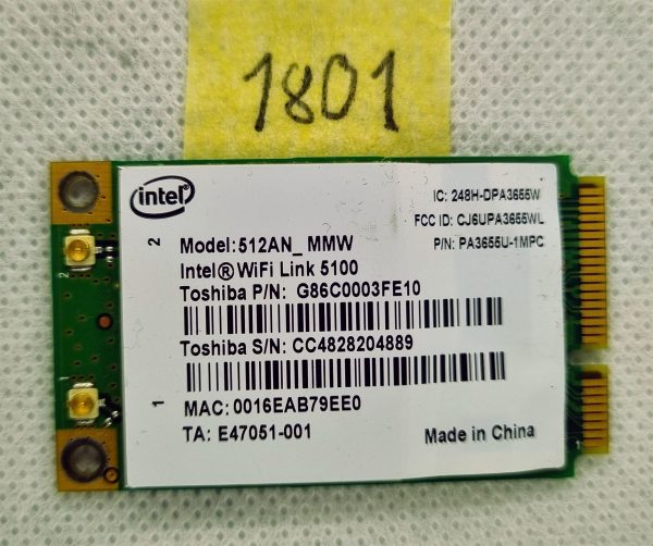 Lenovo THINKPAD X200 Intel 512AN_Mmw Wi-Fi zemljevid D080241003 - Pravi nadomestek - rabljeno - Image 2