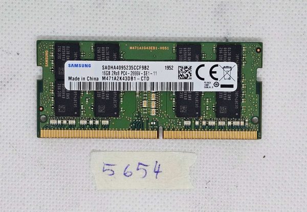 Samsung SA0HA4095235CCF9B2 16GB PC4 2666V M471A2543DB1 Pomnilnik za prenosnike - Pristen nadomestek - rabljeno
