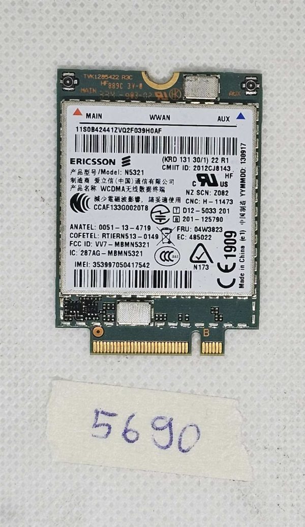 Lenovo ThinkPad L460 WWAN modul model N5321 – Originalna zamenjava za prenosni računalnik – FRU: 04w3823 - rabljeno