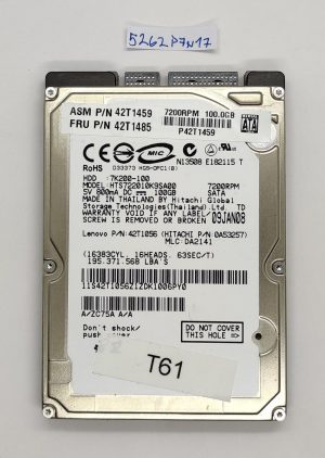 Lenovo Thinkpad T61 FRU 42T1485 HDD 7K200-100 100GB -  trdi disk - rabljeno