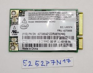 Lenovo Thinkpad T61 Wi-Fi kartica 802.11a/b/g 2.4 GHz 54 Mbps WM3945ABG MOW2 - rabljeno
