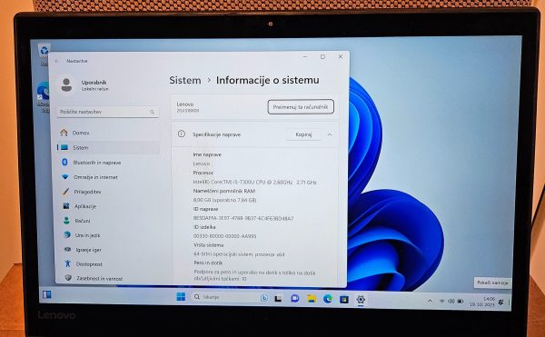 Lenovo Yoga 370 - Intel i5, 240GB SSD, 8GB RAM, 13,3" FHD Zaslon na Dotik - Image 5