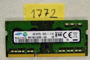 Samsung 4GB PC3L-12800 DDR3-1600MHz 204-Pin 4GB RAM prenosni računalnik Pomnilniški modul WiFi brezžična kartica Dell Latitude E5400 (CN-0H006K-70223) (313) Pomnilnik prenosnega računalnika HYMP112S64CP6- - rabljeno