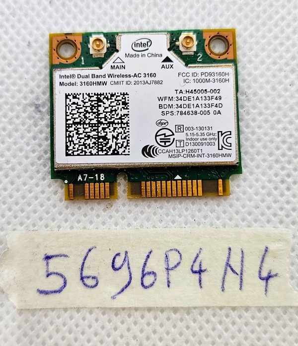 MSI GE60 2PC Apache Wi-Fi kartica 3160HMW – Dvopasovni brezžični AC prenosni modul - rabljeno