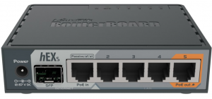 Mikrotik hEX S RB760iGS – Gigabit usmerjevalnik s SFP in PoE