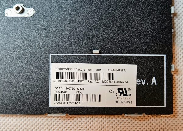NOVO francosko AZERTY tipkovnico za HP ProBook 650 G4 / 650 G5 / 655 G4 / 655 G5 L09594-051 - brez osvetlitve - rabljeno - Image 2