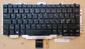 OEM Dell Latitude E5270 E7270 prenosnik skandinavska osvetljena tipkovnica HUA01 2VGH0 - rabljeno