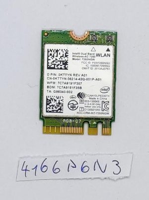 OEM Dell Precision M3800 Dvobandna Wifi Brezžična Bluetooth Kartica 7260NGW 0KTTYN - rabljeno