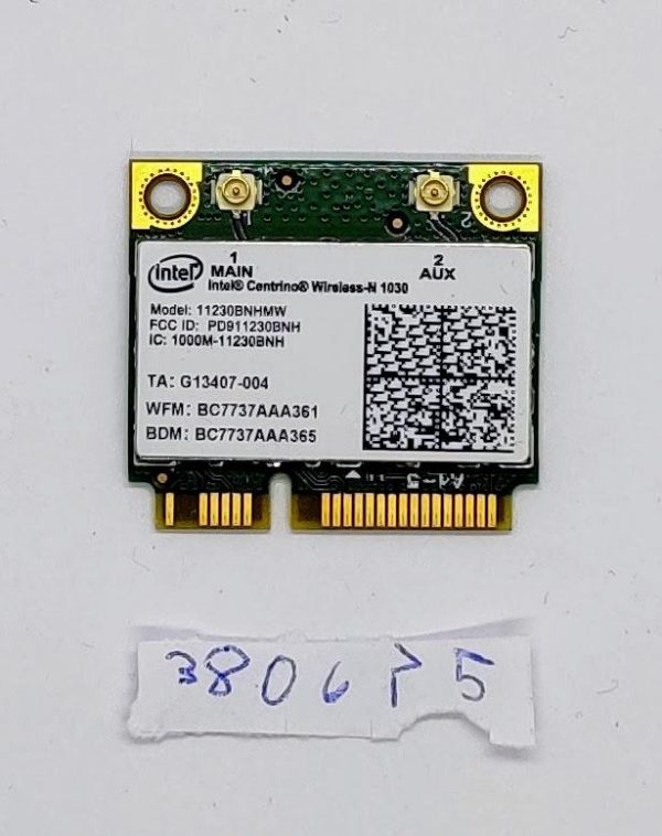 OEM Intel Centrino Wireless-N 1030 11230BNHMW bgn Bluetooth PCIe - Pravi delni deli za prenosnike - rabljeno