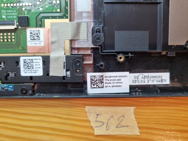 Originalna zgornja ohišje Dell Latitude 5289 Palmrest z TouchPadom 0FHVMH A167QF 0TKV0Y - rabljeno - Image 2
