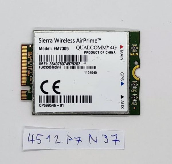 Originalni Fujitsu LifeBook S936 Sierra Wireless EM7305 vgrajeni modul M.2 modem delovnih delov za prenosnike - rabljeno