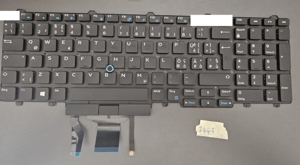 Originalna pristna tipka za tipkovnico Dell Latitude 5580 02R2P6 | QWERTZ postavitev | ZDA | Deli za prenosnike - rabljeno