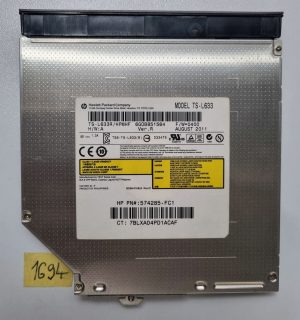 HP Probook 6560b - Original Toshiba TS-L633 8x DVD±RW DVD pisalnik vmesnik DL prenosni računalnik SATA pogon - rabljeno