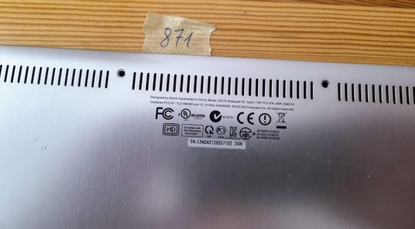 Originalna spodnja, podvozna, spodnja ohišja /13N0 prihajajo iz Asus UX31E. - rabljeno - Image 2