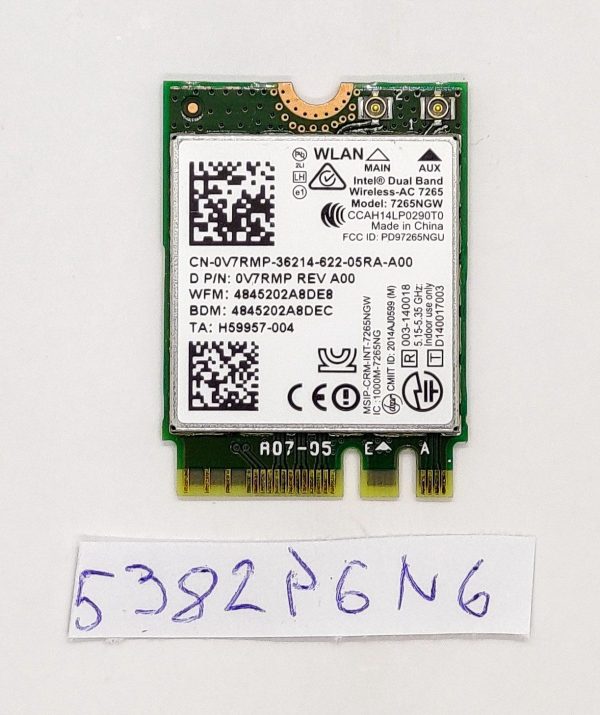 Dell Rugged Tablet 12 7202 Dual Band 7265NGW 0V7RMP – Originalna zamenjava Del - rabljeno