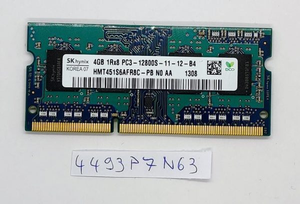 SK Hynix 4GB DDR3-1600 CAS-11 pomnilnik HMT451S6AFR8C-PB prenosni računalnik RAM enojna rang x8 PC3-12800S - rabljeno