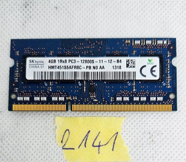 SKhynix 4GB 1Rx8 PC3L-12800S prenosni RAM HMT451S6AFR8A-PB - Nadgradnja z visoko zmogljivostjo! - rabljeno
