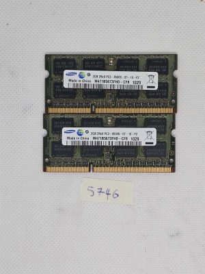 BULK 2 x Samsung 2GB 2Rx8 PC3-8500S DDR3 1066MHz SODIMM pomnilniški modul za prenosnike - rabljeno