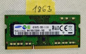 Samsung 4GB 1600MHz PC3L-12800S DDR3-1600 M471B5173QH0 nadgradnja prenosnega računalnika RAM - rabljeno