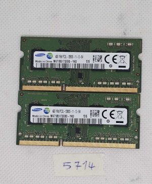 VELIKO 2 x Samsung 4GB 1Rx8 PC3L-12800S prenosni RAM | DDR3L 1600MHz SODIMM pomnilniški modul - rabljeno