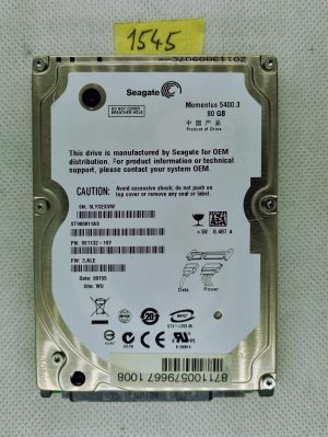 Seagate HDD ST980811AS 80GB 5200RPM 9S1132-197 2,5 SATA 8MB Cache 150Mbps - rabljeno