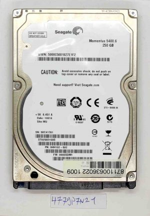 Seagate Momentus 5400.6 250GB 2.5" HDD 5400 RPM 99% zdravje 9HH132-532 - rabljeno