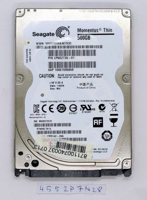 Seagate Momentus Thin 500GB trdi disk PN CP602726-01 za dele prenosnika Fujitsu LifeBook AH552. - rabljeno