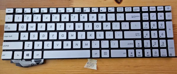 Srebrna osvetljena tipkovnica Asus N752V N752VW N752VX N552VW N552VX - rabljeno