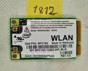 Sony Vaio PCG-8W1M WLAN Wi-Fi zemljevidni modul WM3945ABG 0151-06-2198 - Pravi nadomestek - rabljeno