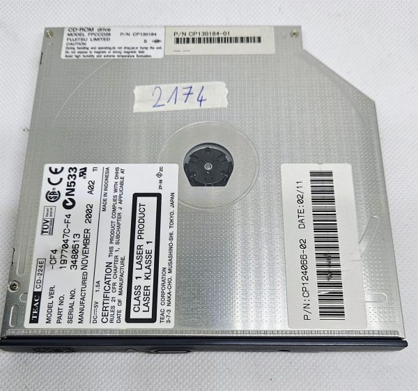 Teac CD-224E-C12 1977047C-12 Slim Line pogon - Zanesljivo branje CDDVD za prenosnike - rabljeno