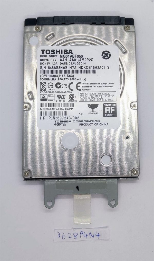 Toshiba MQ01ABF050 500GB 2.5 prenosni trdi disk SATA HDD - Originalna oprema, hitra dostava! - rabljeno