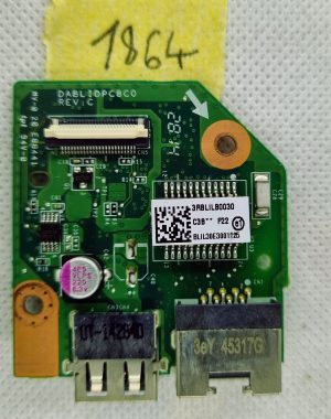 Toshiba Satellite L50-B Ethernet LAN USB PCB plošča DABLIDPC8C0 PRBLILB0030 - rabljeno