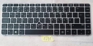 Tipkovnica z okvirjem, osvetljena, združljiva s HP pn 836308-031 836307-031 - SWE/FIN - rabljeno