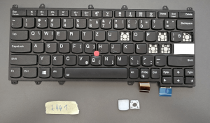 Enojni gumb in tečaj za Lenovo ThinkPad Yoga X380 370 US tipkovnico 01HW575 | SN20P38586 | Osvetljen | Deli za prenosnike - rabljeno