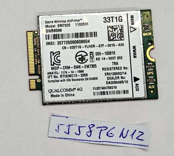 brezžična kartica Sierra Wireless DW5809e EM7305 za Dell Latitude 5404/5414 Rugged - rabljeno