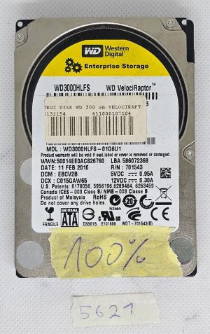 WD3000HLFS 300GB VelociRaptor trdi disk - 100% zdravje - rabljeno