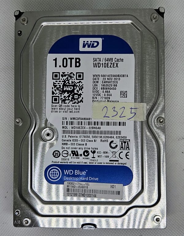 WESTERN DIGITAL WD10EZEX 1TB SATA HDD 64MB Cache - WD Blue Namizni Disk - rabljeno