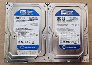 BULK 2 x Western Digital WD Blue WD5000AAKX 500GB SATA III 3.5" namizni trdi disk - rabljeno