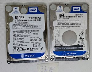 BULK 2 x Western Digital WD5000BPVT-24HXZT1 2,5" SATA 500GB prenosni trdi disk - zanesljiva rešitev za shranjevanje! - rabljeno