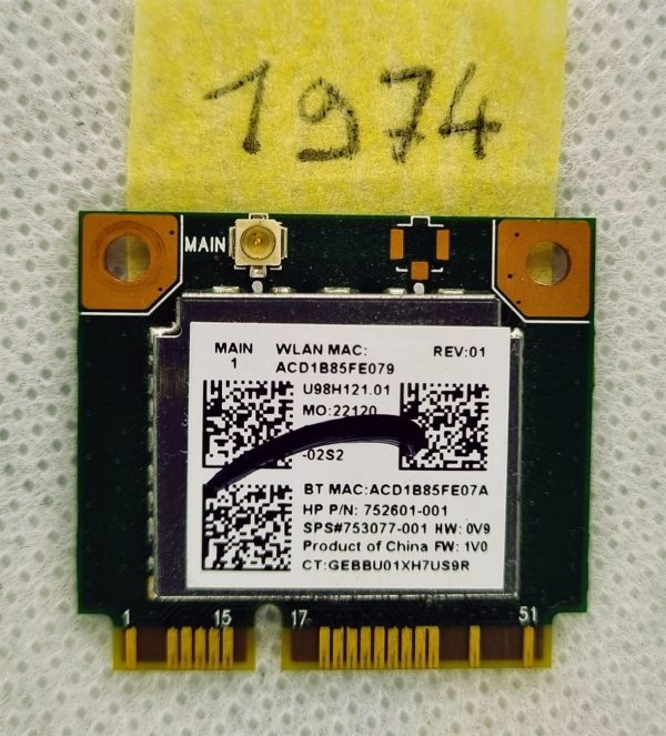 Brezžična plošča WiFi modul kartica za HP 15-r213nl Realtek RTL8723BE 753077-005 - Zanesljiva brezžična povezljivost - rabljeno - Image 2