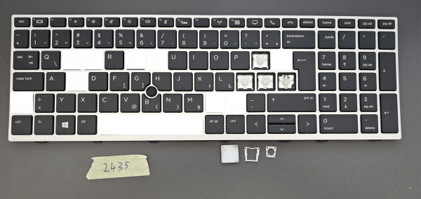 Orig HP EliteBook 850 G5 G6 755 G5 Posamezna osvetljena srebrna tipka na tipkovnici L14366-001 | Slovenska postavitev | OEM zamenjava - rabljeno