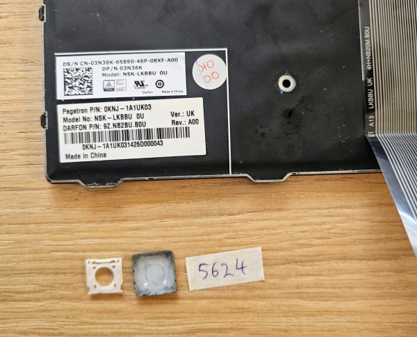 Nadomestna tipka za tipkovnico Dell Latitude 5414 z osvetlitvijo - pristna (03N36K) - slika 2