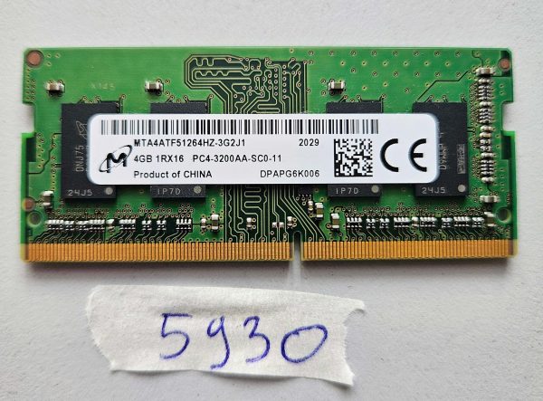 4 GB RAM-a za prenosni računalnik PC4-3200AA 1Rx16 DDR4 SODIMM 3200MHz | Originalni del prenosnika