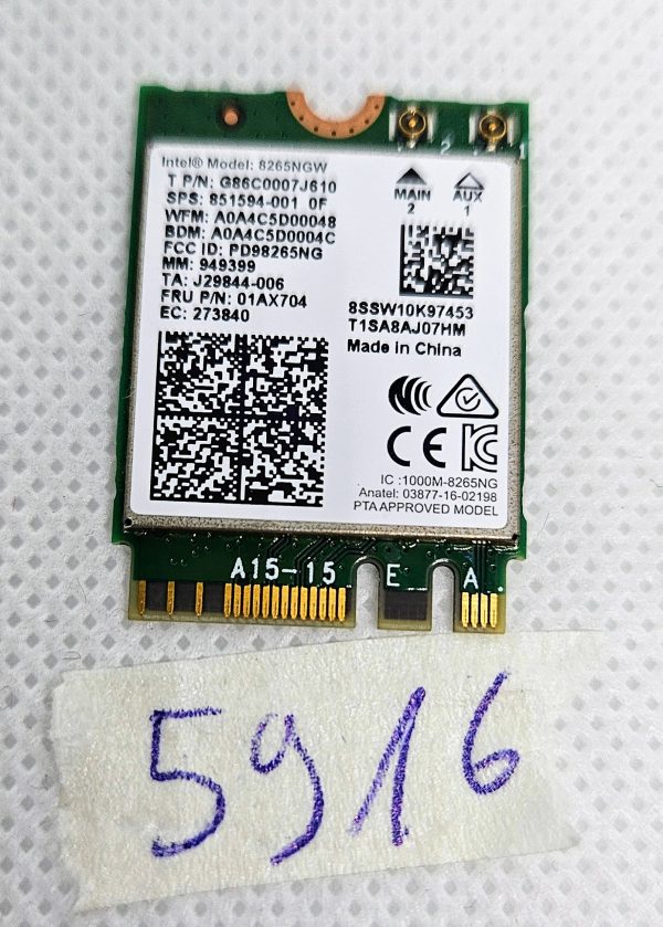 8265NGW WiFi kartica SPS 851594-001 867 Mbps Dual Band 802.11ac | Deli prenosnika