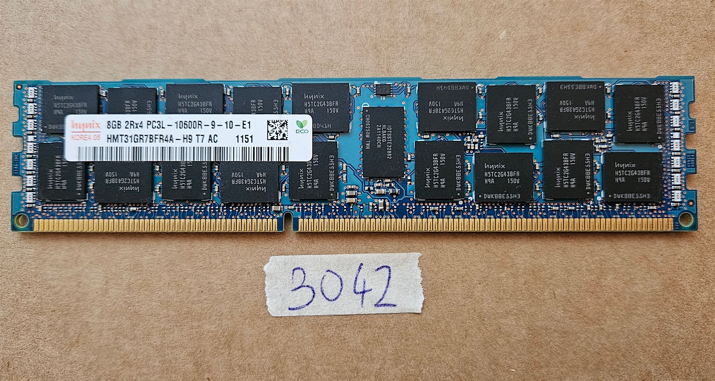 8GB Hynix DDR3-1333MHz Reg ECC RAM | Pomnilniški modul PC3L-10600R | HMT31GR7BFR4A-H9