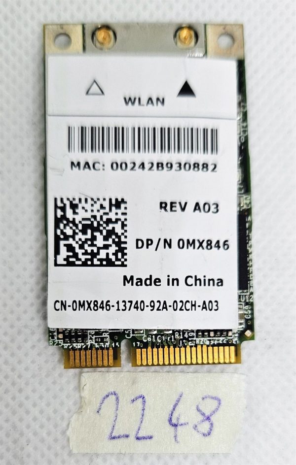 Broadcom Dual Port Mini PCI prenosnik WiFi brezžična kartica DELL XPS 0MX846 BCM94321MC