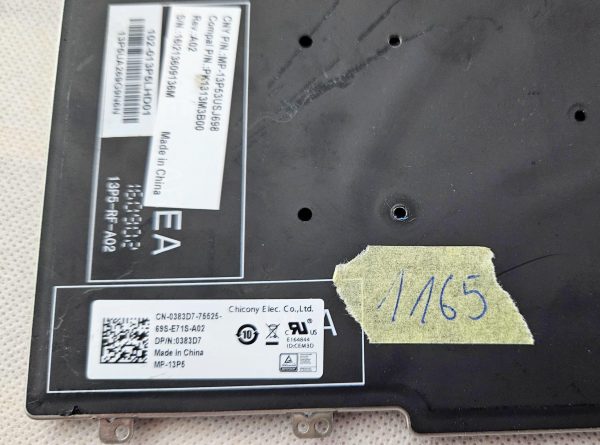 Enojne tipke za tipkovnico US Dell E5570 E5580 Precision 15 3000 15,17 7000 0383D7 z osvetlitvijo - slika 3