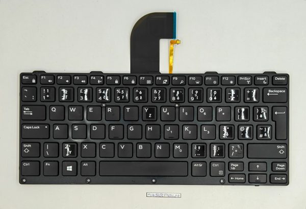Robustna tipkovnica Dell Latitude E7214 03N36K z osvetlitvijo – originalni nadomestni del za prenosnik