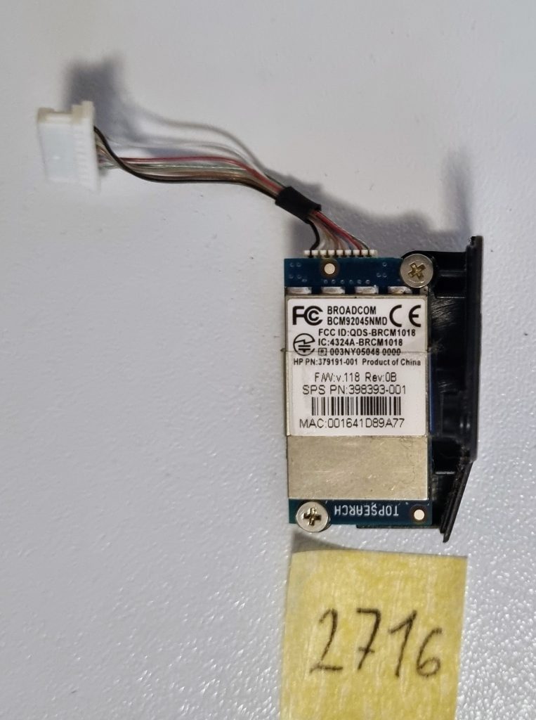 Bluetooth modul za prenosni računalnik HP Compaq NX7400 NX7300 + kabel ...
