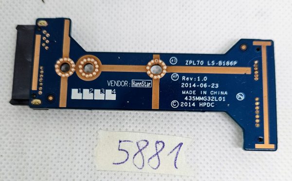 HP ProBook 470 450 G2 LS-B186P Optical Drive Connector Board - Originalni del